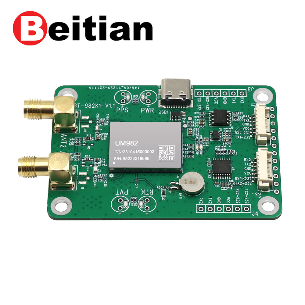 Beitian built-in UM982 Navigation Surveying Positioning Precision Agriculture Centimeter-level RTK GNSS module BT-982K1B K2B K4B Beitian built-in UM982 Navigation Surveying Positioning Precision Agriculture Centimeter-level RTK GNSS module BT-982K1B K2B K4B